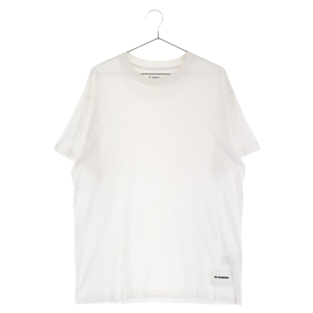 JILSANDER+ ジルサンダープラス ロゴパッチ付き クルーネック オーガニック コットン 半袖Tシャツ カットソー ホワイト JPUT706530MT