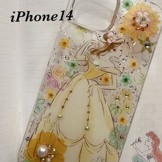 💛ベル押し花ケース＊iPhone14対応(スマホケース)