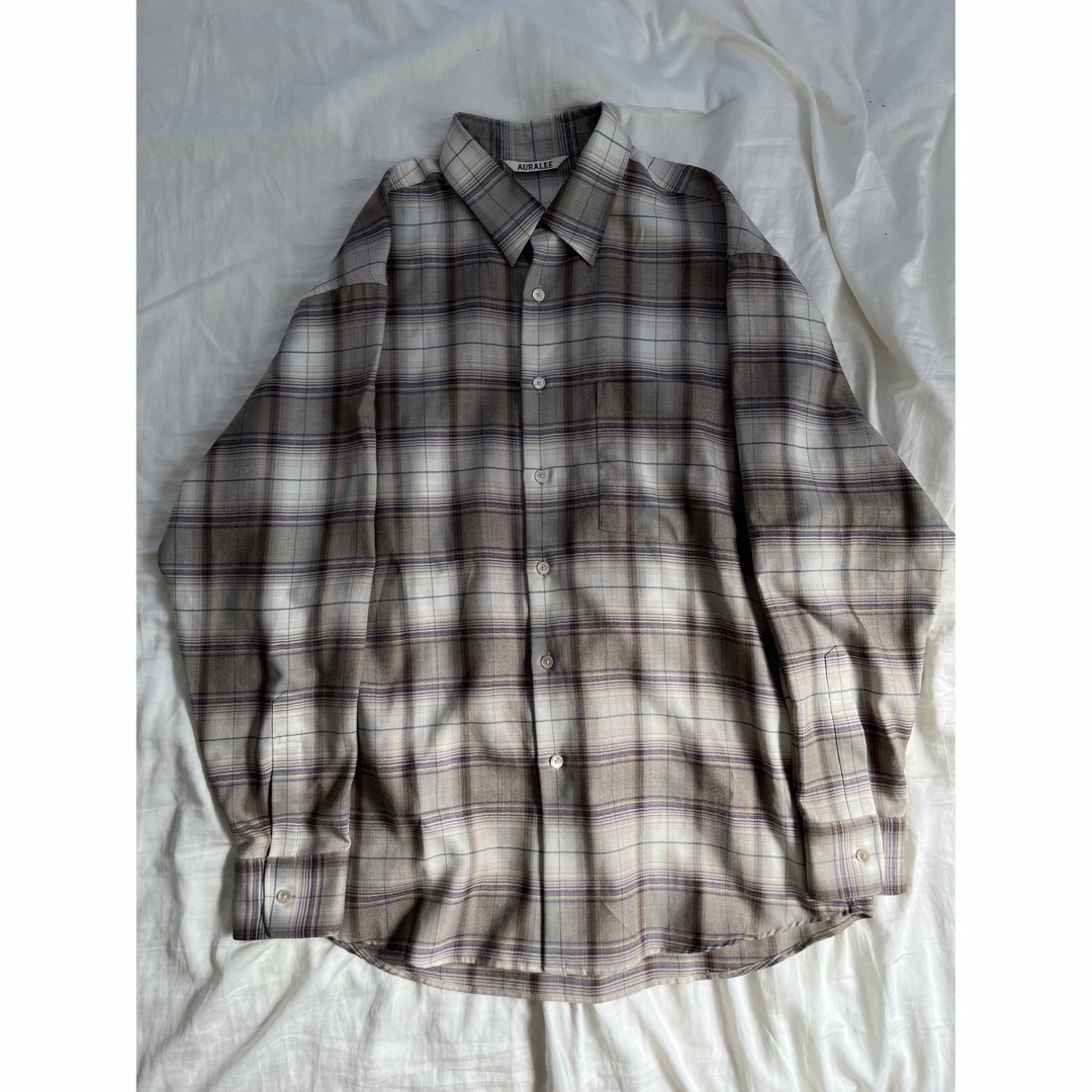 新品AURALEE SUPER LIGHT WOOL CHECK SHIRT 3