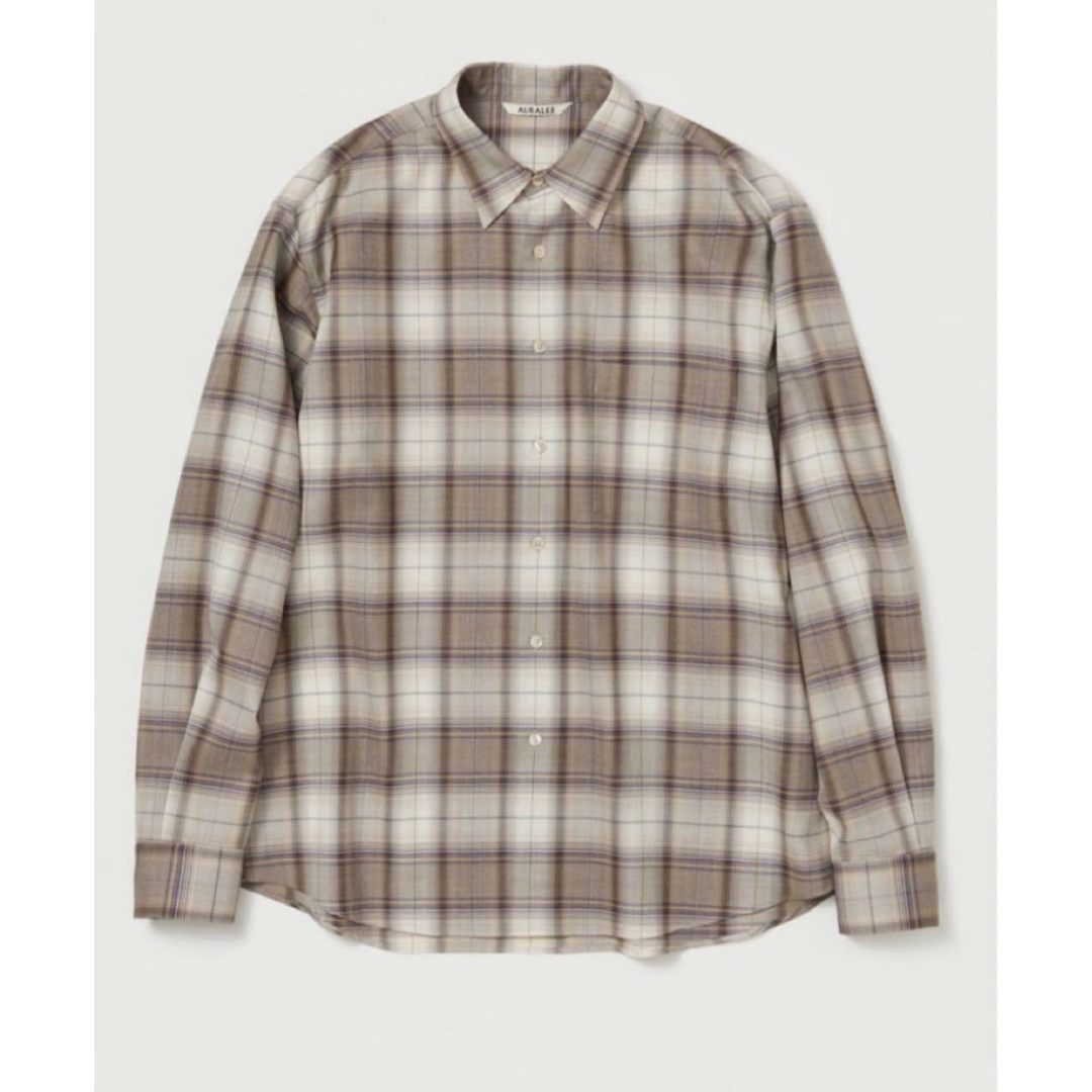 AURALEE SUPER LIGHT WOOL CHECK SHIRT 3 | フリマアプリ ラクマ