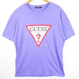 ゲス(GUESS)のゲス GUESS Tシャツ カットソー 半袖 綿 L パープル(Tシャツ/カットソー(半袖/袖なし))