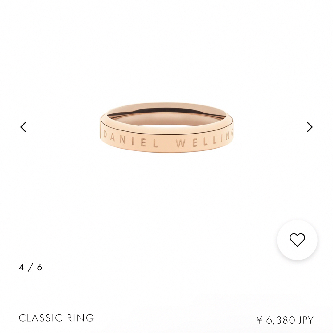 Daniel Wellington(ダニエルウェリントン)の【daniel wellington】指輪／リング レディースのアクセサリー(リング(指輪))の商品写真