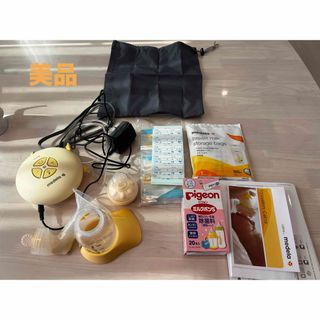 専用medela メデラ swing 搾乳機 電動➕電子レンジで除菌ケースセット