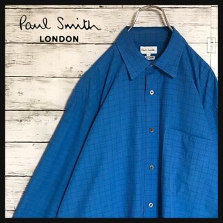 ポールスミス(Paul Smith)の【入手困難】ポールスミス　カラーチェックシャツ　ブルー　人気Ｌサイズ　E879(シャツ)
