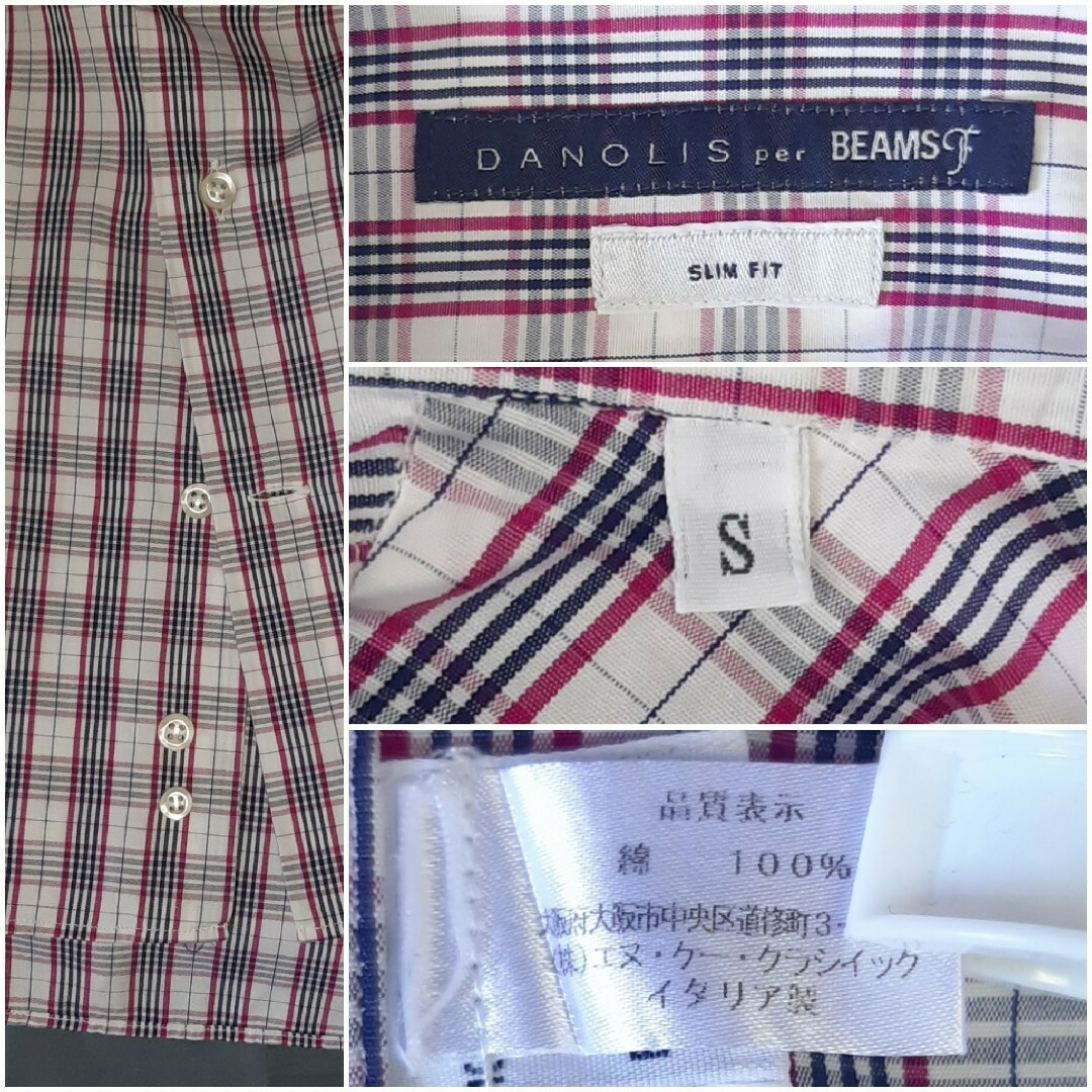 BEAMS F(ビームスエフ)の【美品】BEAMS F 長袖シャツ メンズS~M DANOLIS ワイドカラー メンズのトップス(シャツ)の商品写真