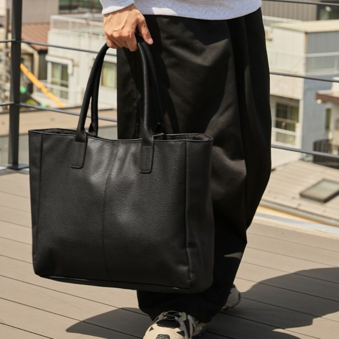 【新品】バークマンハッタン ネオレザービッグ トートバッグ メンズのバッグ(トートバッグ)の商品写真