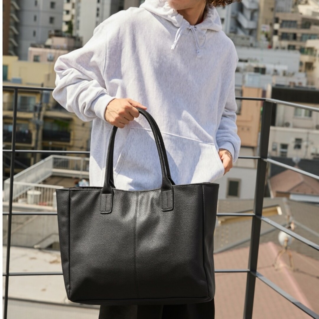 【新品】バークマンハッタン ネオレザービッグ トートバッグ メンズのバッグ(トートバッグ)の商品写真