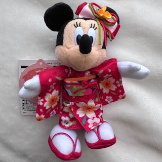 ディズニー(Disney)のミニーちゃんのぬいぐるみバッジ(キャラクターグッズ)