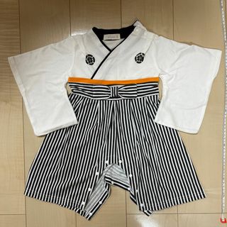 袴風ロンパース（被りタイプ）80センチ(和服/着物)