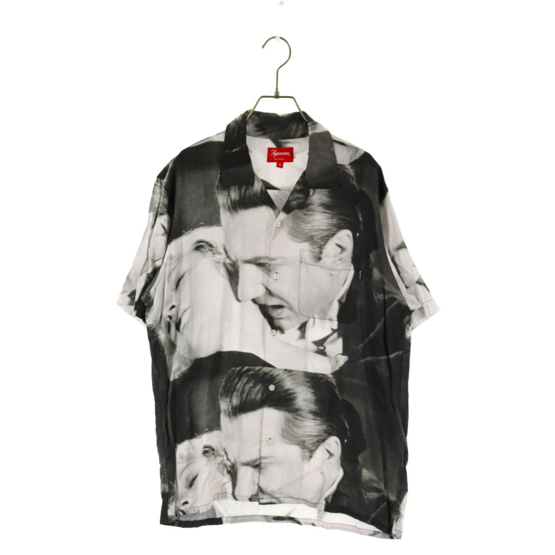 SUPREME シュプリーム 19SS Bela Lugosi RAYON SHIRT ベラ ルゴシ レーヨンシャツ オープンカラー 半袖開襟シャツ ホワイト/ブラック