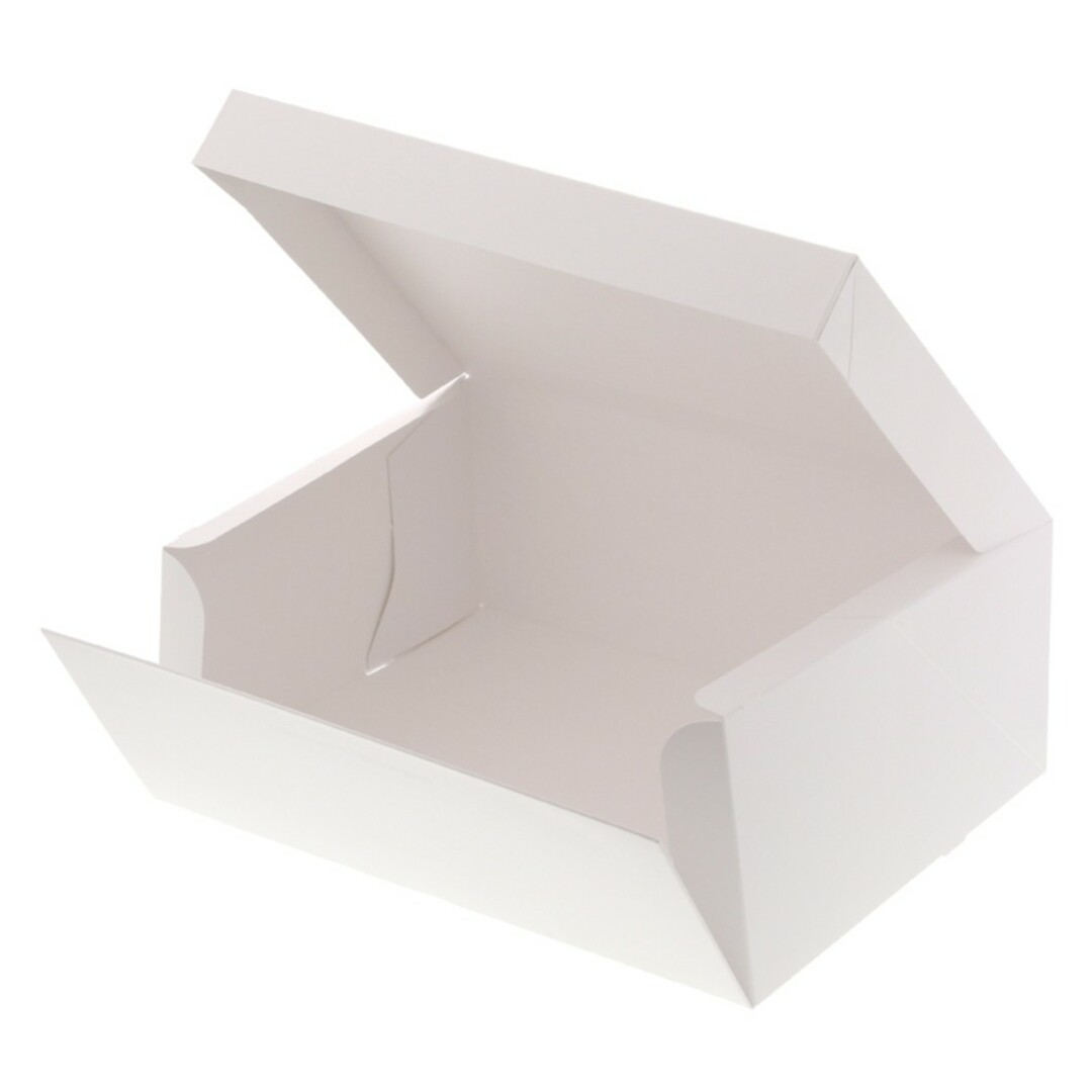 ケーキ容器HEIKO 箱 サイドオープンケーキ箱 5号 白 10枚×10　バラ売り可