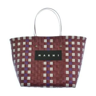 マルニ(Marni)のMARNI マルニ トートバッグ - ピンクx白x紫(チェック) 【古着】【中古】(トートバッグ)