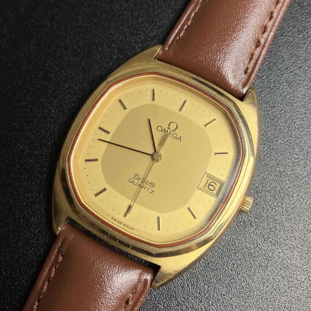 【良品 正規品】 オメガ メンズ腕時計 デビル ゴールド トノー型 希少 可動品