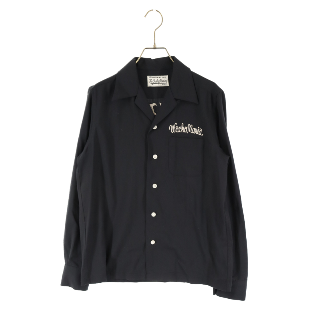 WACKO MARIA ワコマリア 50s SHIRT ロゴ刺繍 オープンカラー長袖シャツ ブラック 1