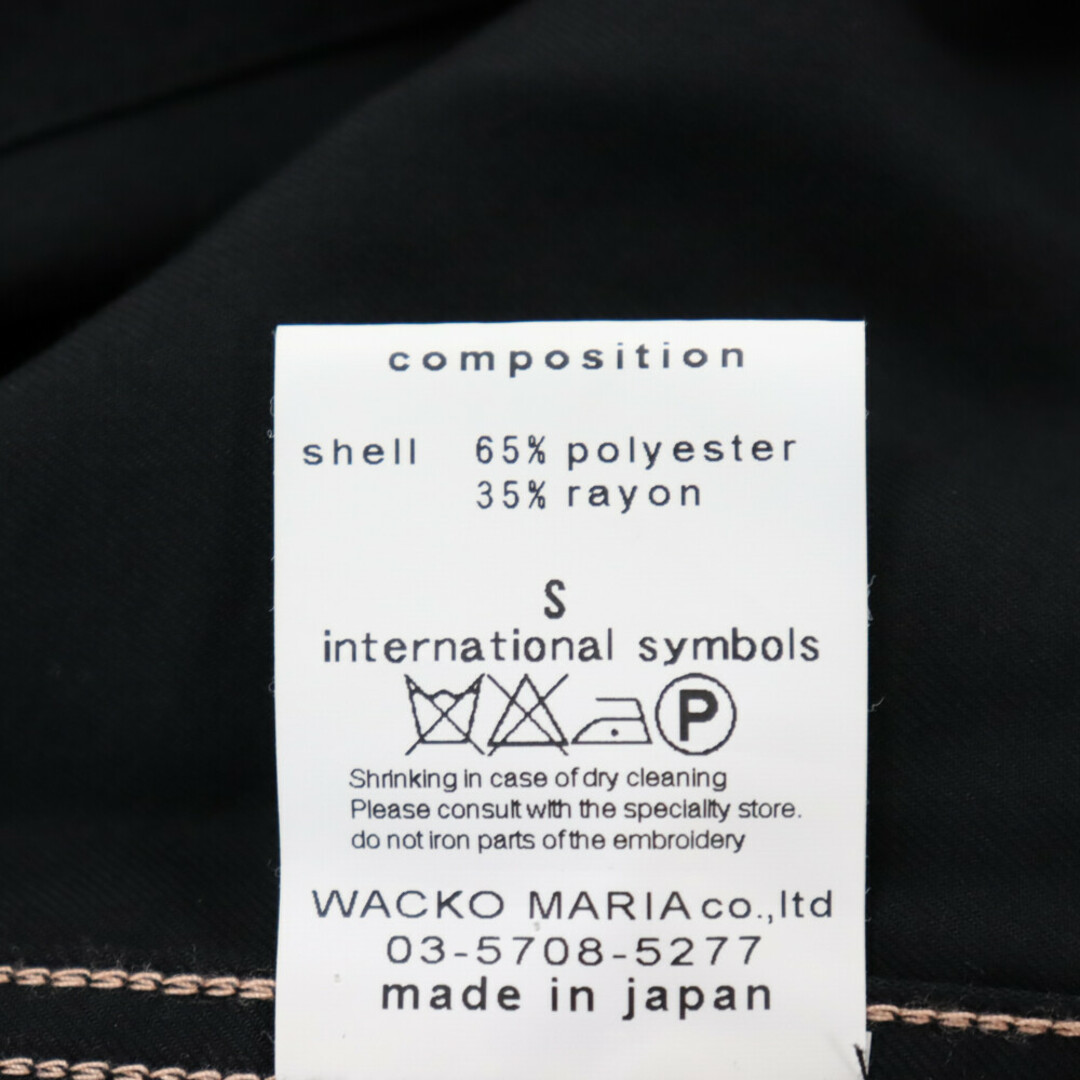 WACKO MARIA ワコマリア 50s SHIRT ロゴ刺繍 オープンカラー長袖シャツ ブラック 5