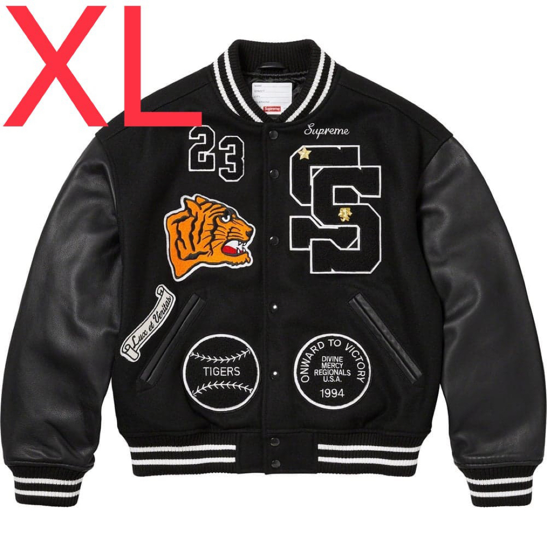 Supreme Tiger Varsity Jacket Black XLサイズ