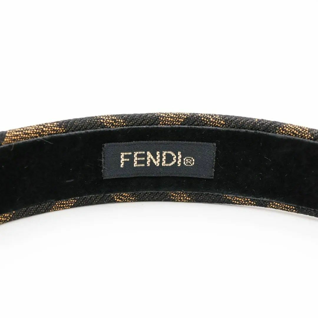 FENDI - 《美品》FENDI カチューシャ ズッカ FF レディース ブラウンの FENDI - 《美品》FENDI カチューシャ ズッカ FF レディース ブラウンの