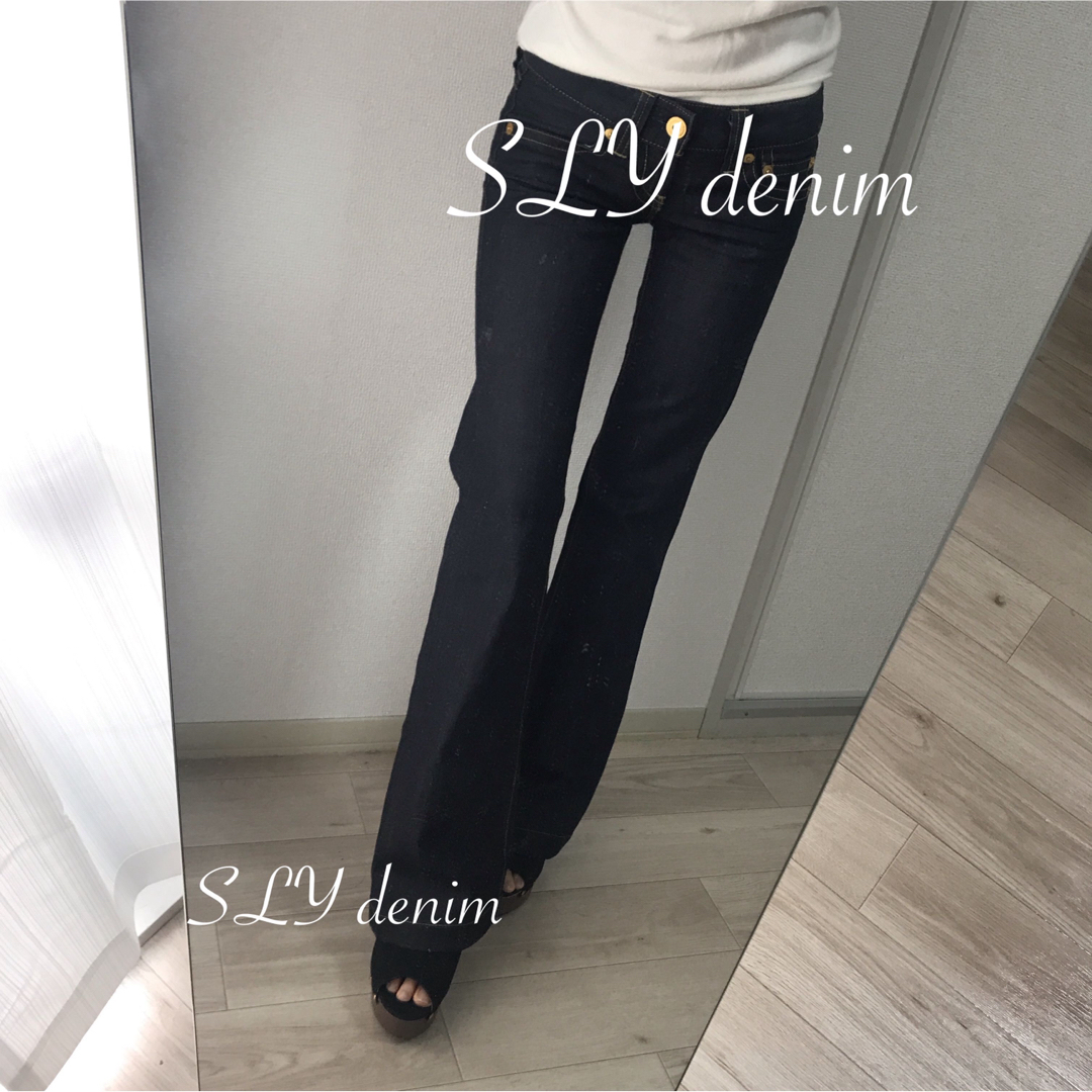 SLY フレアデニムパンツ 24インチ moussy rienda  GYDA