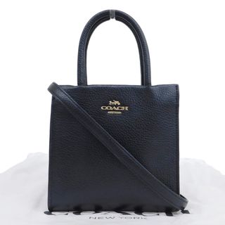 コーチ(COACH)の【本物保証】 超美品 コーチ COACH 斜め掛け ショルダーバッグ ハンドバッグ 2WAYバッグ レザー ブラック 黒 5692(ショルダーバッグ)