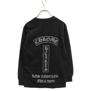 CHROME HEARTS クロムハーツ クロスバックプリント長袖Tシャツ カットソー ブラック