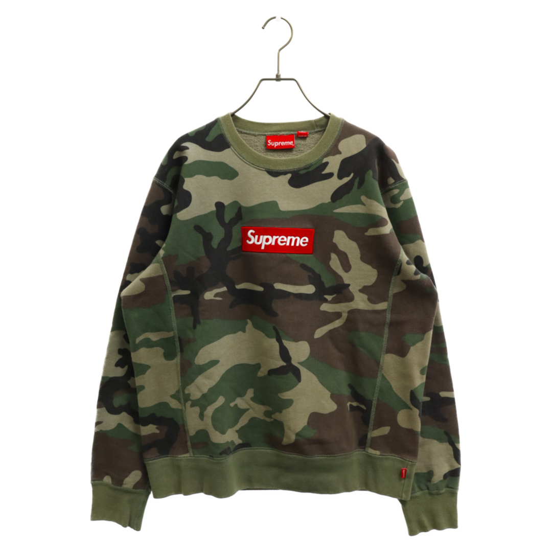 SUPREME シュプリーム 15AW BoxLogo Crewneck Woodland Camo ボックスロゴ ウッドランドカモ クルーネックトレーナー スウェット グリーン