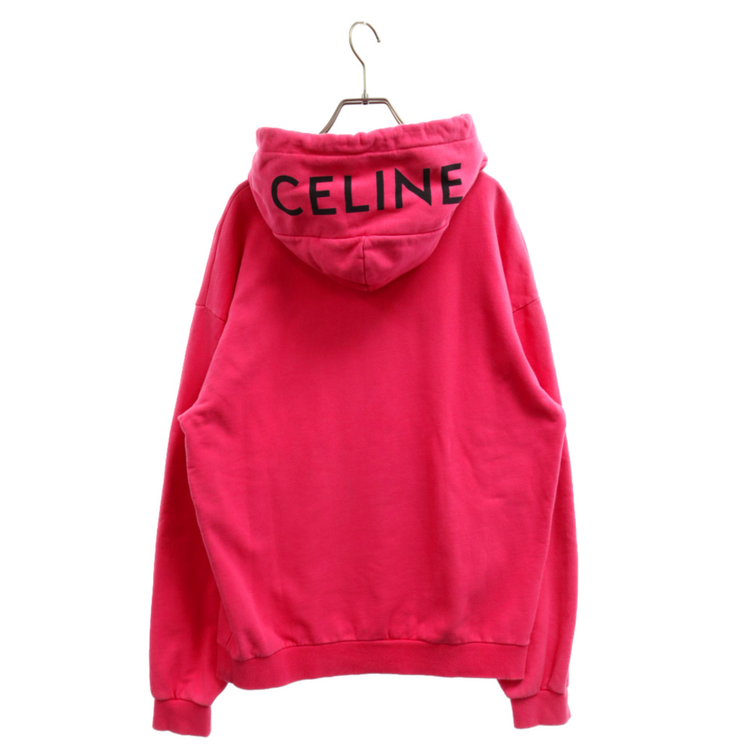 CELINE セリーヌ 21SS LOOSE HOODIE WHIT HOOD LOGO 2Y499052H フードロゴスウェットプルオーバーパーカー ピンク