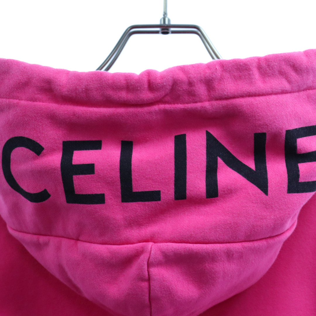 CELINE セリーヌ 21SS LOOSE HOODIE WHIT HOOD LOGO 2Y499052H フードロゴスウェットプルオーバーパーカー ピンク