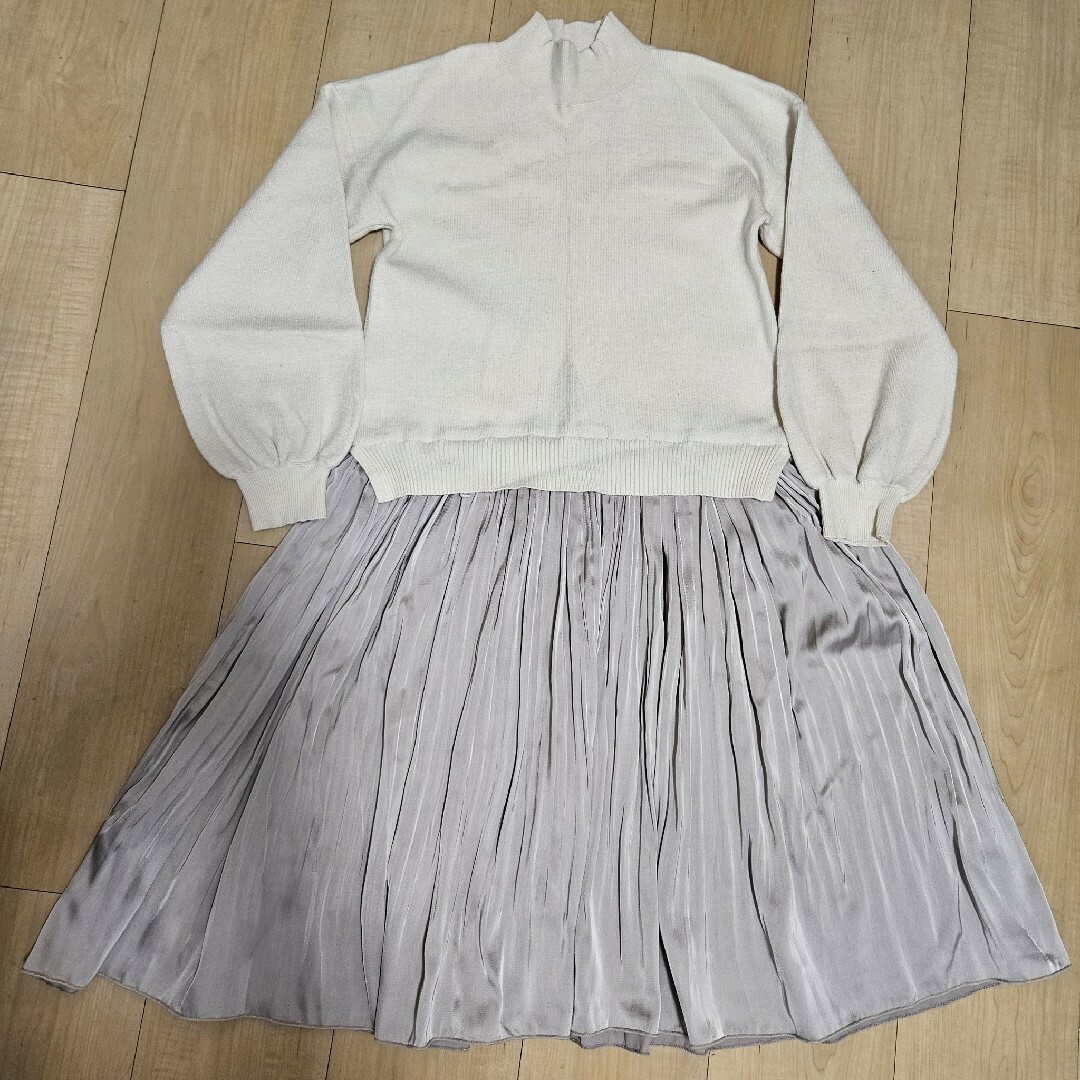 GLOBAL WORK(グローバルワーク)のGLOBAL WORK ワンピース 切り替え プリーツ 140 キッズ/ベビー/マタニティのキッズ服女の子用(90cm~)(ワンピース)の商品写真