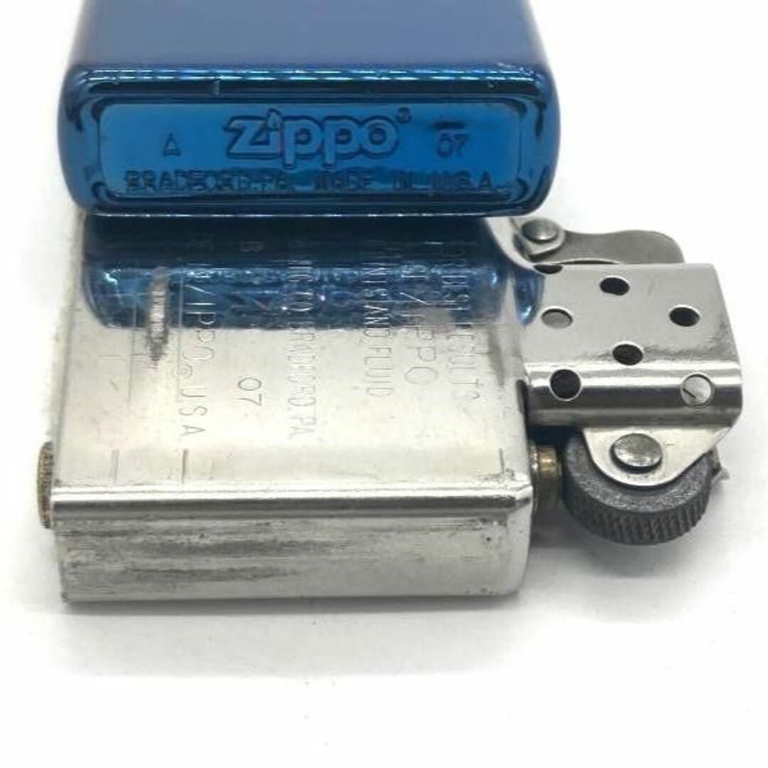 ZIPPO(ジッポー)の2007年製ZIPPOビンテージ ブルーチタンモデル メンズのファッション小物(タバコグッズ)の商品写真