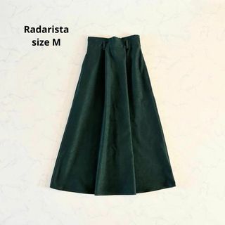 シマムラ(しまむら)の【美品】Mサイズ Radarista グリーンスカート ロング 緑 無地 フレア(ロングスカート)