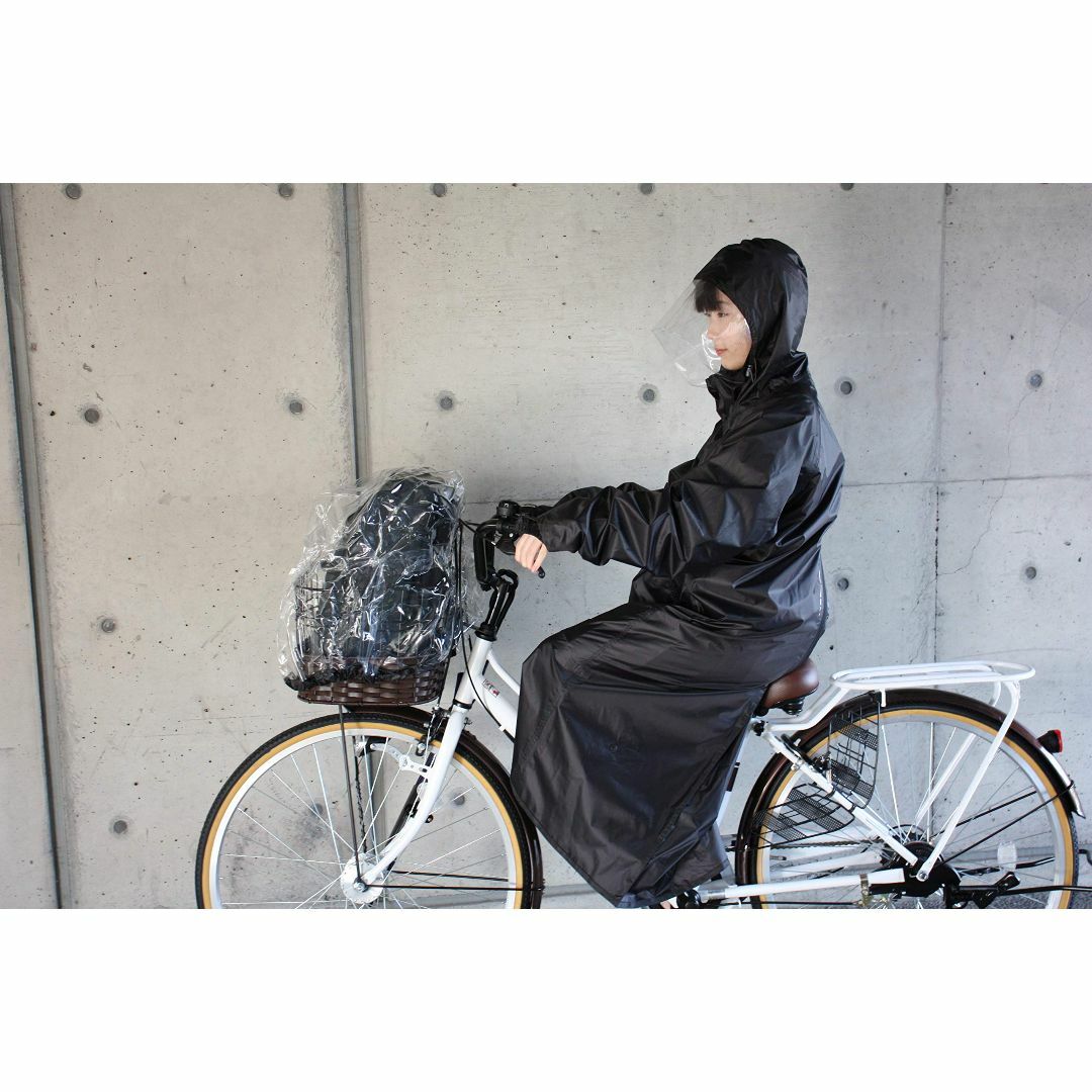 【色:ブラック_サイズ:FreeSize】[サギサカ] 自転車用 新リュック背負