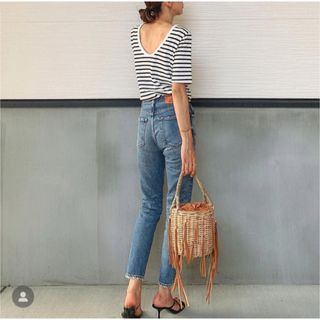 moussy mvsスキニー デニム 23インチ SLY rienda GYDA