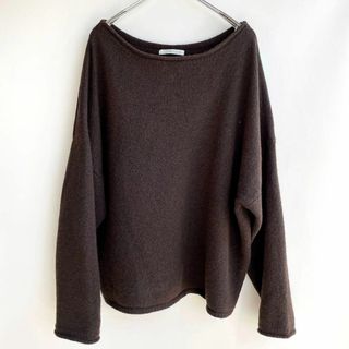 プラージュ(Plage)の美品✨プラージュ　20AW 定価2万　ブークレ　ゆったりニット　焦茶(ニット/セーター)