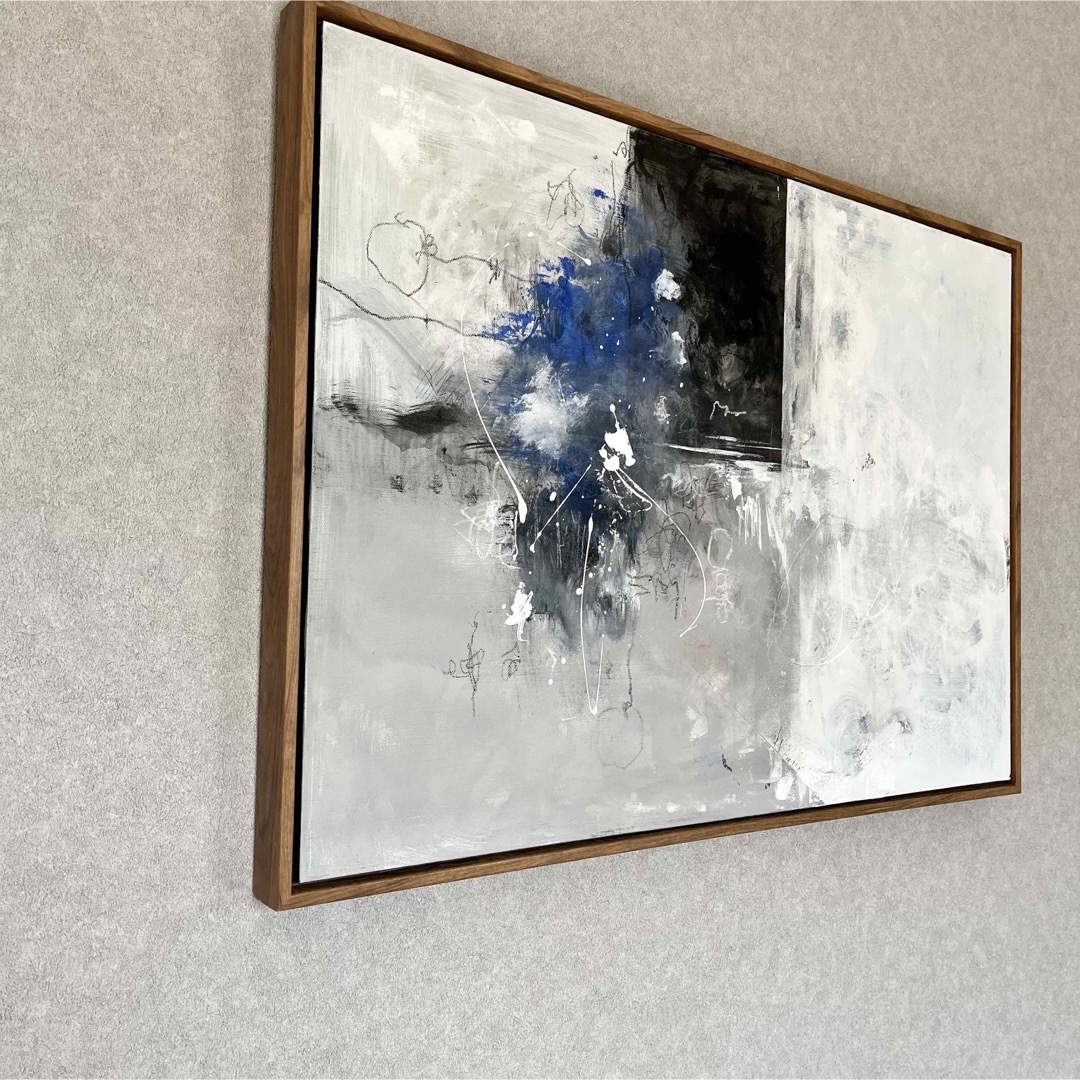 現代アート 70×50㎝ フレーム付き アート モダン 絵画 抽象画の通販 by