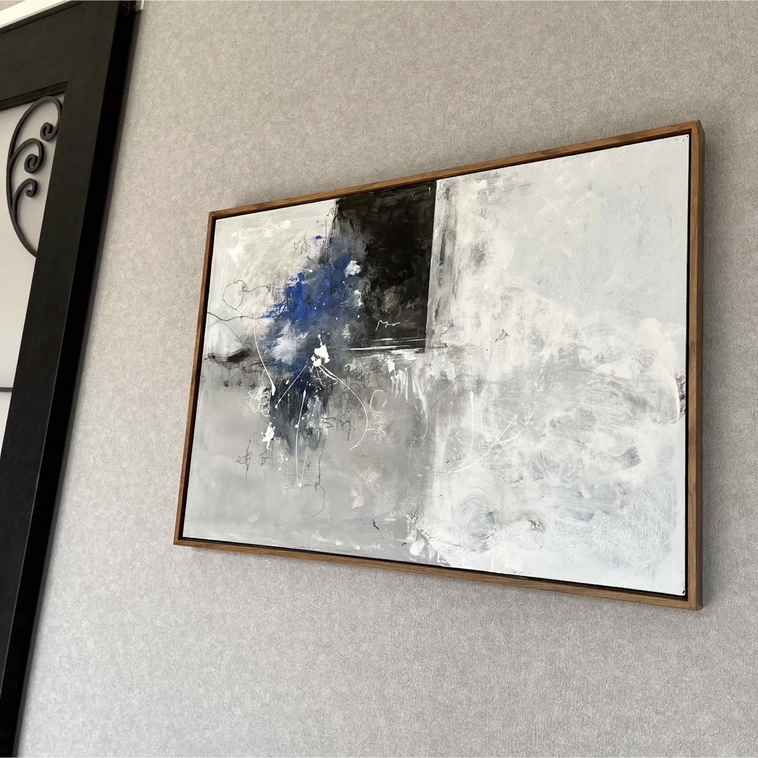 現代アート 70×50㎝ フレーム付き アート モダン 絵画 抽象画-