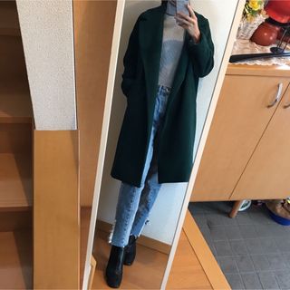 チェスターコート グリーン moussy SLY EMODA(チェスターコート)