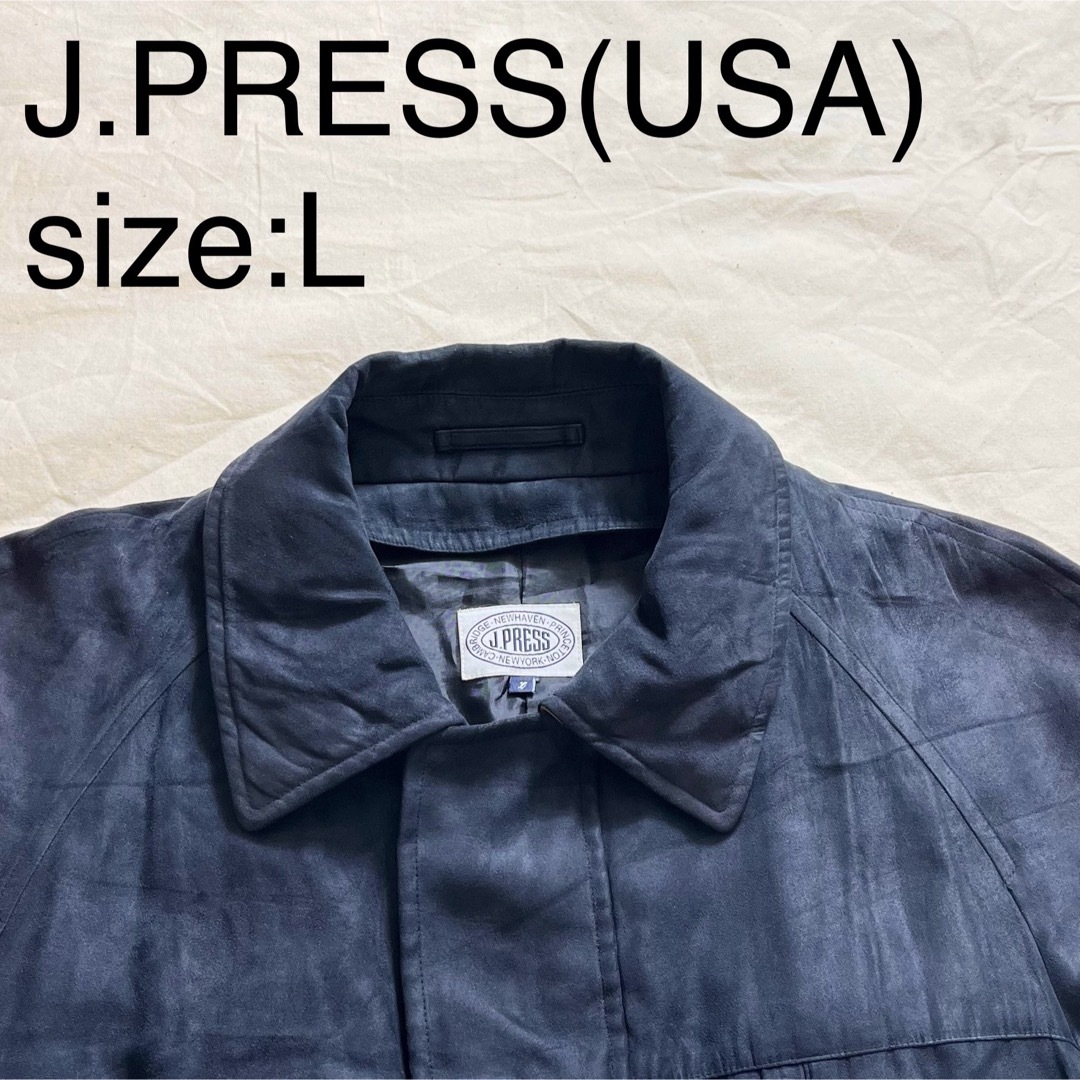 【美品】J.PRESS ステインカラーコート　メンズ　ライナー　チェック　L