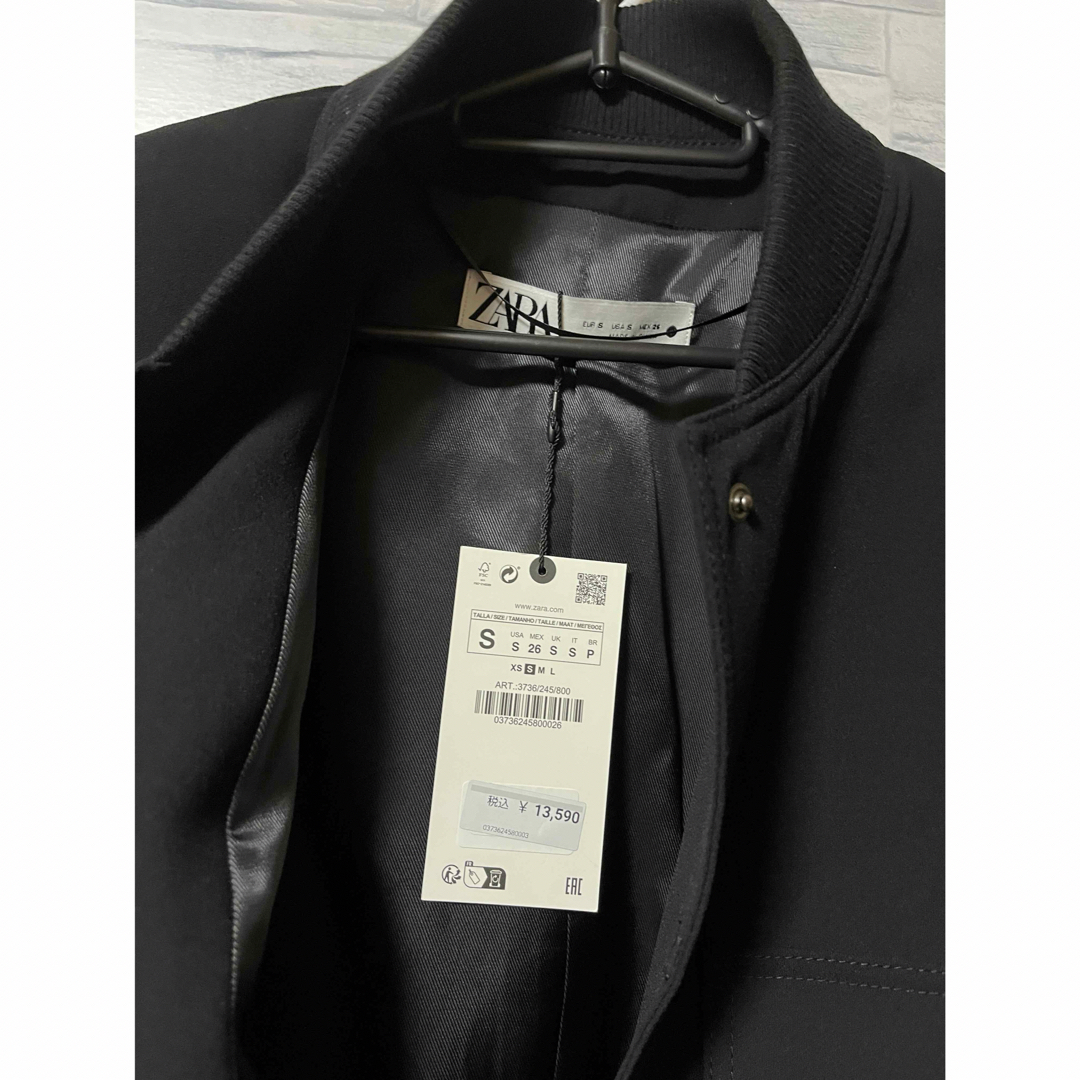 new⭐︎zaraポケットマキシボンバージャケットS new⭐︎zaraポケットマキシボンバージャケットS