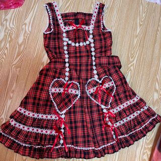 ボディライン(BODYLINE)の美品、ボディライン、ジャンスカ(ひざ丈ワンピース)