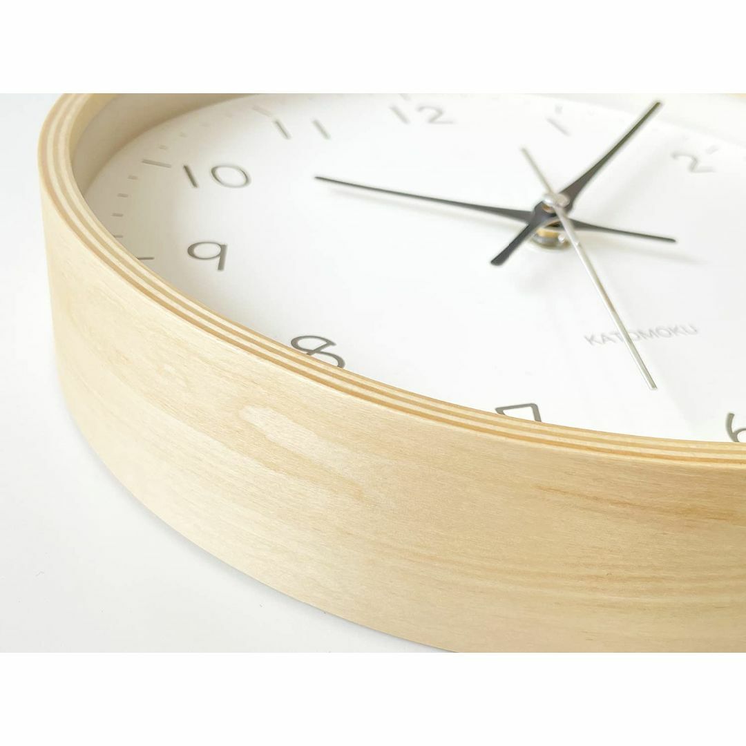 【新着商品】KATOMOKU plywood clock 22 電波時計 ライト