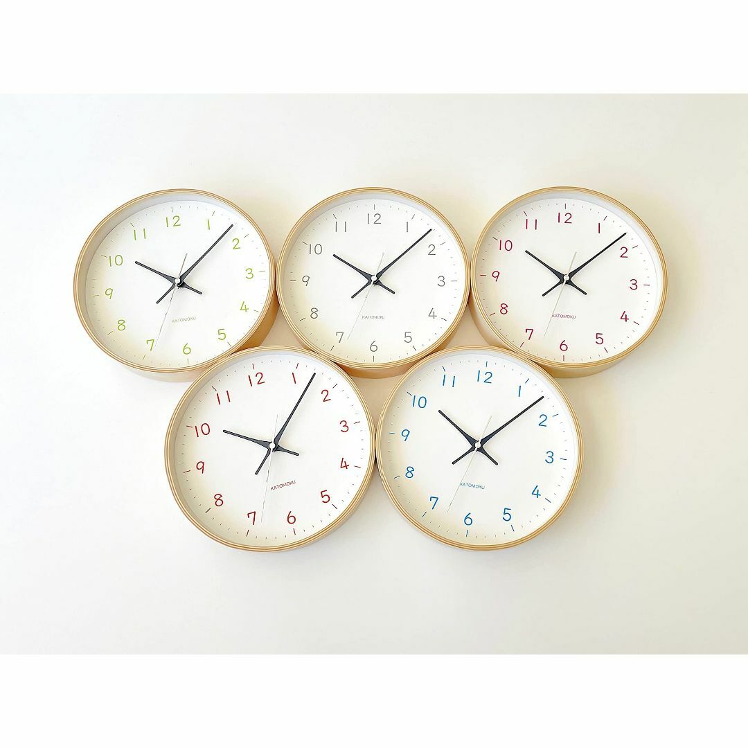 【新着商品】KATOMOKU plywood clock 22 電波時計 ライト