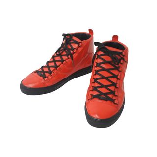 バレンシアガ(Balenciaga)のBALENCIAGA バレンシアガ スニーカー arena アリーナ レザーハイカットスニーカー レッド サイズ 45 341763 美品 中古 54623(スニーカー)