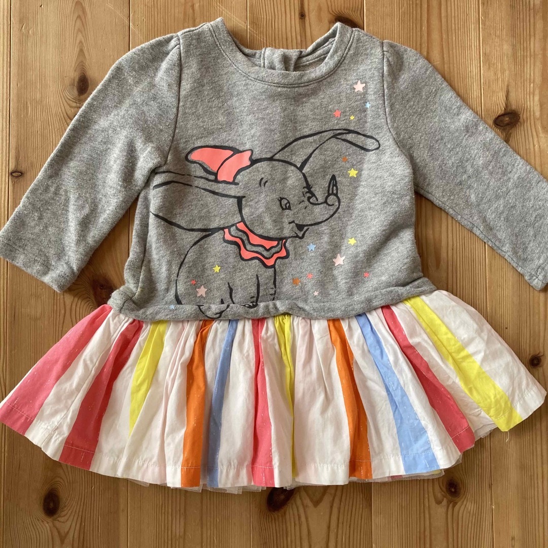 babyGAP(ベビーギャップ)の70センチ　babyGAP ダンボワンピース キッズ/ベビー/マタニティのベビー服(~85cm)(ワンピース)の商品写真