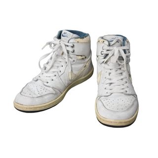 ナイキ(NIKE)のNIKE ナイキ AIR JORDAN1 エアージョーダン AJ1 OG High スニーカー メタリックブルー 1985 良品 中古 55379(ブーツ)