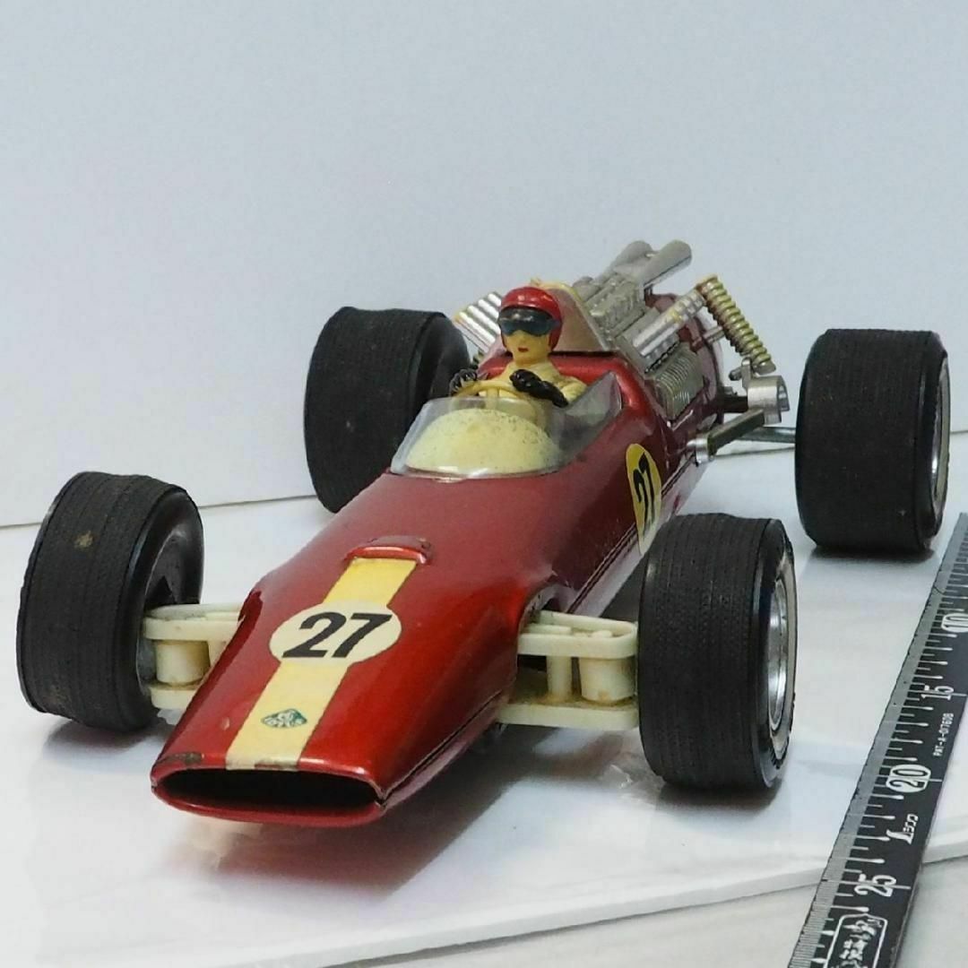 旧バンダイ【 ロータス F1カー動作不良 右前輪破損】ブリキ自動車TIN