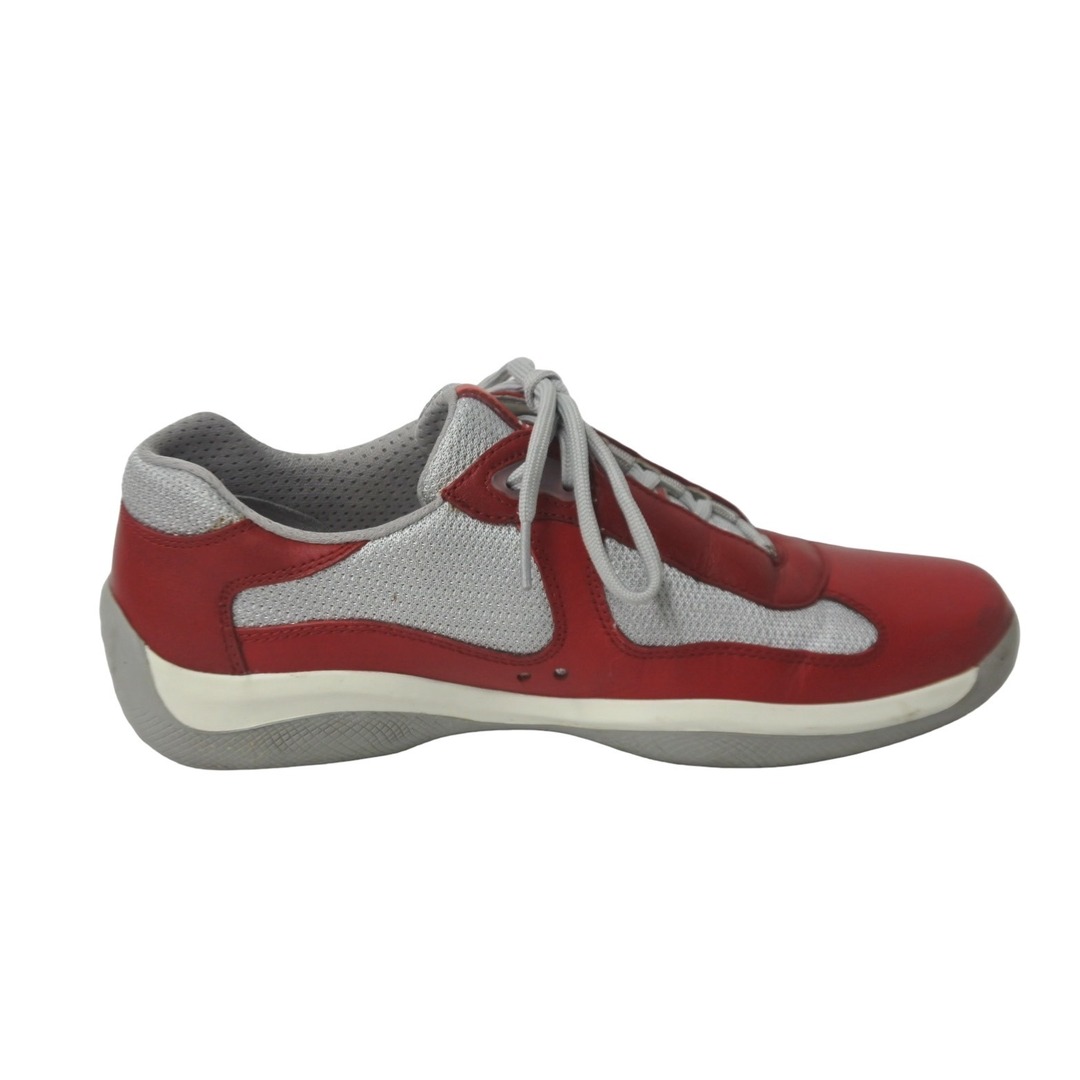 PRADA - PRADA プラダ スニーカー アメリカズカップ レッド PRADA - PRADA プラダ スニーカー アメリカズカップ レッド