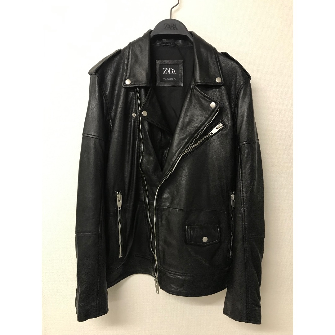 ZARA - ZARA本革ダブルレザーライダースジャケットの通販 by