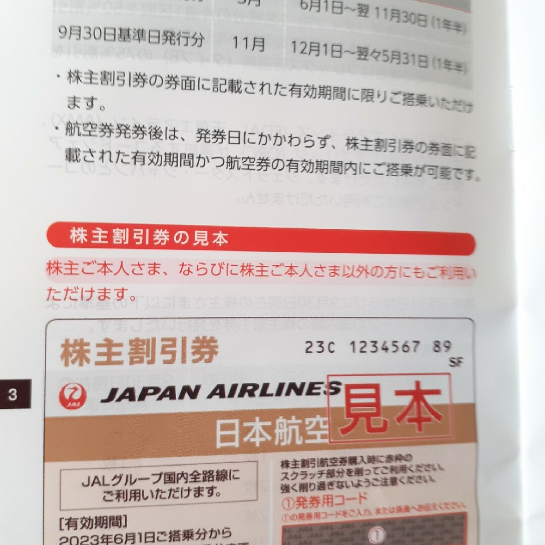 日本航空株主優待 割引券 片道50％割引 海外旅行商品割引券2枚 国内