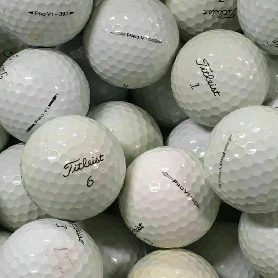 Titleist(タイトリスト)のタイトリスト Pro V1 年代混合 ホワイト ロストボール 50球 B スポーツ/アウトドアのゴルフ(その他)の商品写真