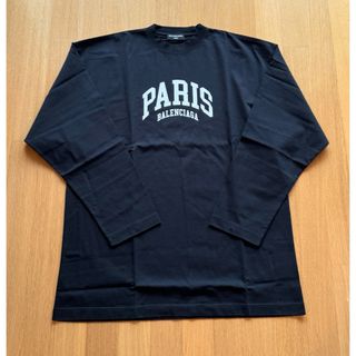 バレンシアガ PARIS トップス ロンT 長袖 カットソー 黒 ブラックよろしくお願いします